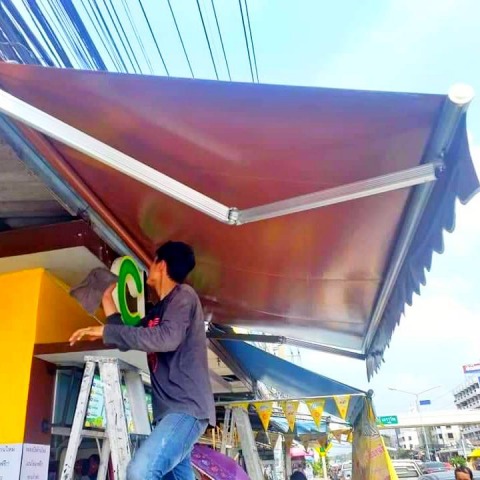 กันสาดพับเก็บได้ ราคาโรงงาน